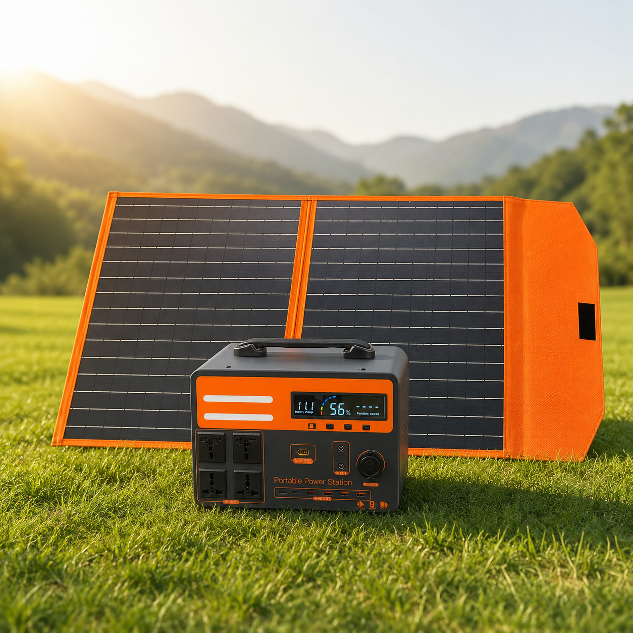 650W/400Wh power station with free 100W Premium Foldable Solar Panel